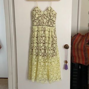 Yellow lace dress